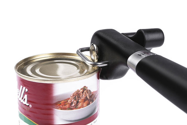 TCMT Professional Manual Tin Can Opener Safe Cut Lid Smooth Edge Side  Stainless Steel Black 