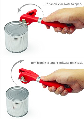 hölm Professional Ergonomic Smooth Edge, Side Cut Manual Red  Can Opener